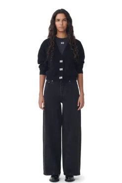 Discount GANNI Jozey Jeans Washed Black/Black