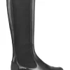 Store GANNI Knee Chelsea Boots Black