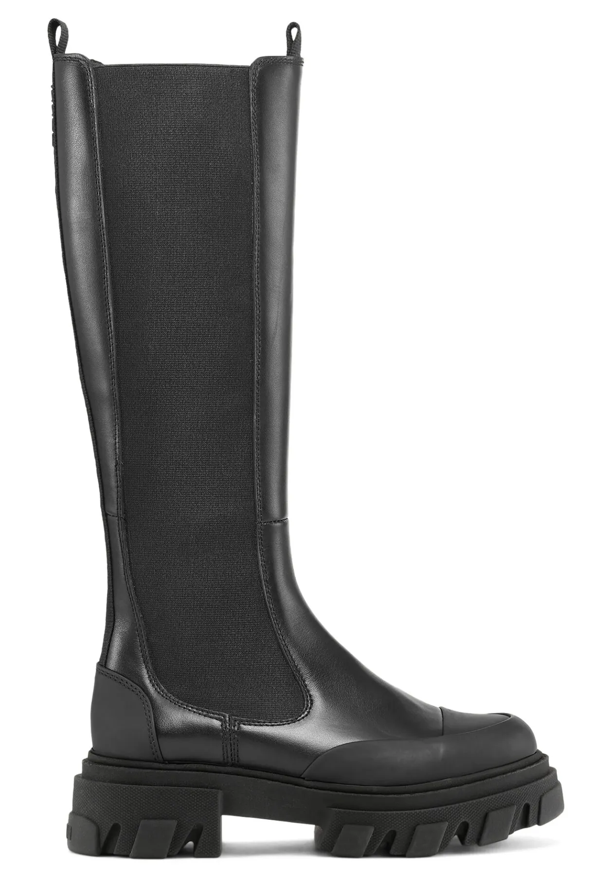 Store GANNI Knee Chelsea Boots Black