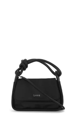 Shop GANNI Knot Flap Over Bag Black