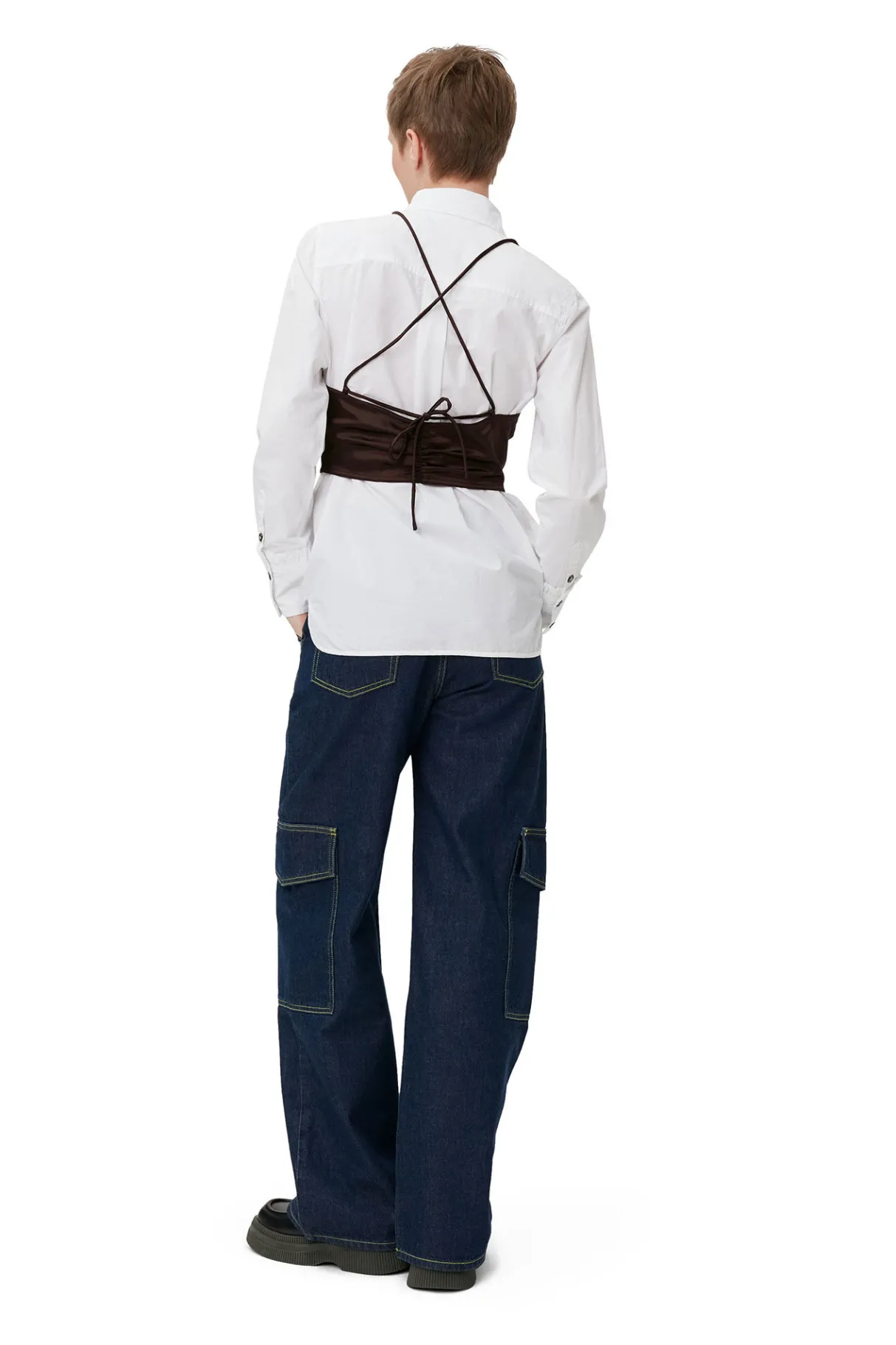 Shop GANNI Lace Mix Top Mole