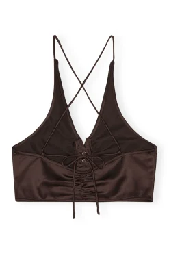 Shop GANNI Lace Mix Top Mole