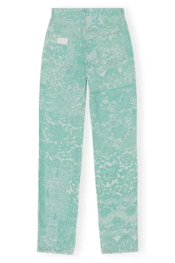 Fashion GANNI Lace Printed Swigy Jeans Canton