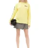 Hot GANNI Layered Long Sleeve T-Shirt Lemon Zest