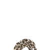 New GANNI Leopard Cotton Scrunchie Big Leopard Almond Milk