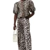 Fashion GANNI Leopard Jozey Jeans Big Leopard Almond Milk