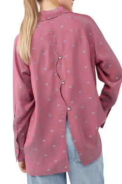 Flash Sale GANNI Light Jacquard Raglan Shirt Love Potion