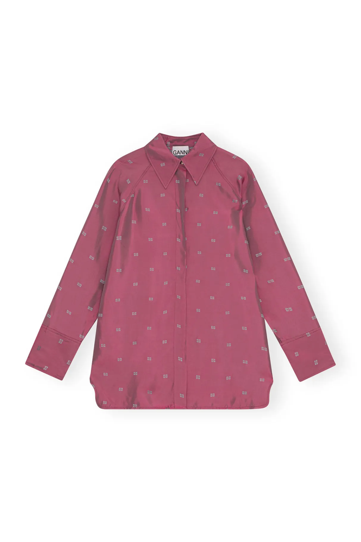 Flash Sale GANNI Light Jacquard Raglan Shirt Love Potion