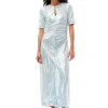 Cheap GANNI Light Sequins Maxi Dress Ice Water
