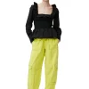 Online GANNI Light Slub Pocket Pants Sulphur Spring