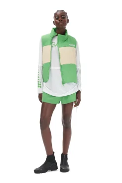 Clearance GANNI Light Tech Puffer Reversible Vest Classic Green