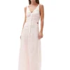 Cheap GANNI Lilac Satin Maxi Dress Light Lilac