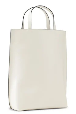 Cheap GANNI Medium Banner Tote Strap Bag Egret