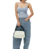 Sale GANNI Merino Lace Strap Top Ice Water