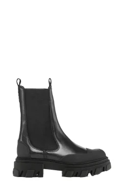 New GANNI Mid Chelsea Boots Black