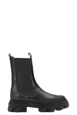 Fashion GANNI Mid Chelsea Boots Black