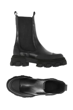 New GANNI Mid Chelsea Boots Black