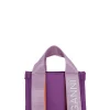Shop GANNI Mini Purple Tech Tote Purple Wine