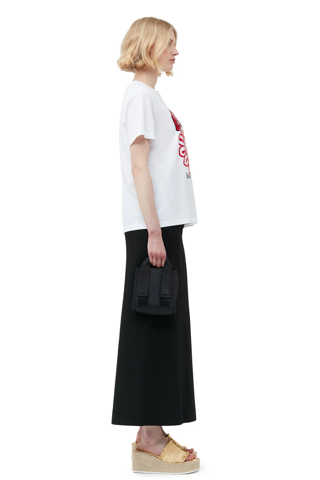 Online GANNI Mini Tech Tote Black
