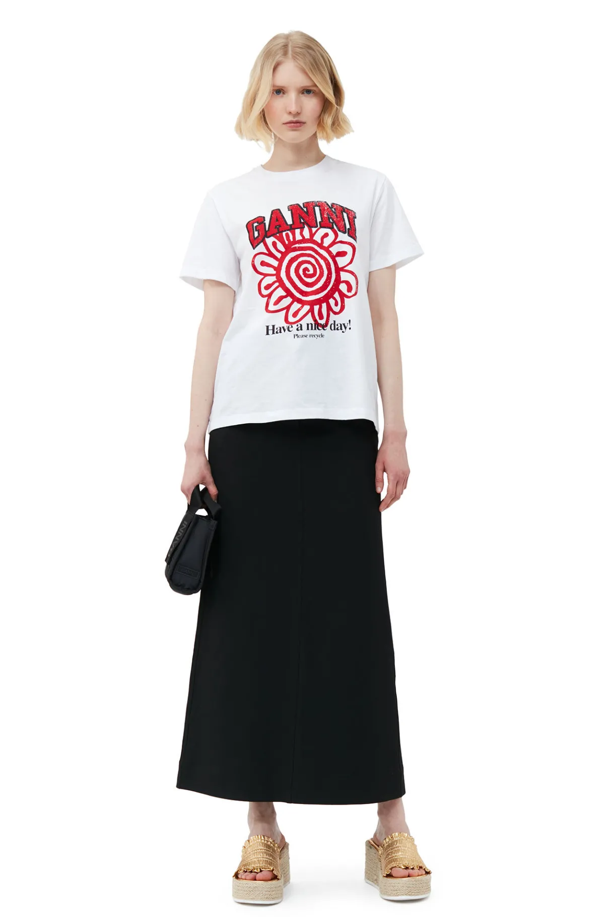 Online GANNI Mini Tech Tote Black