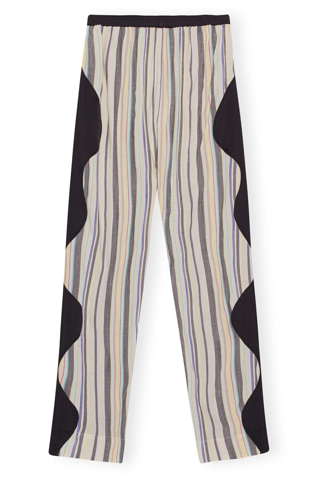 Flash Sale GANNI Mix Slub Stripe Elasticated Pants Lily Green