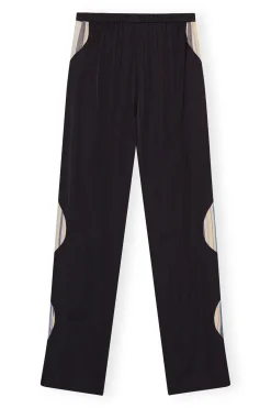 Flash Sale GANNI Mix Slub Stripe Elasticated Pants Lily Green