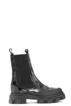 Clearance GANNI Naplack Mid Chelsea Boot Black