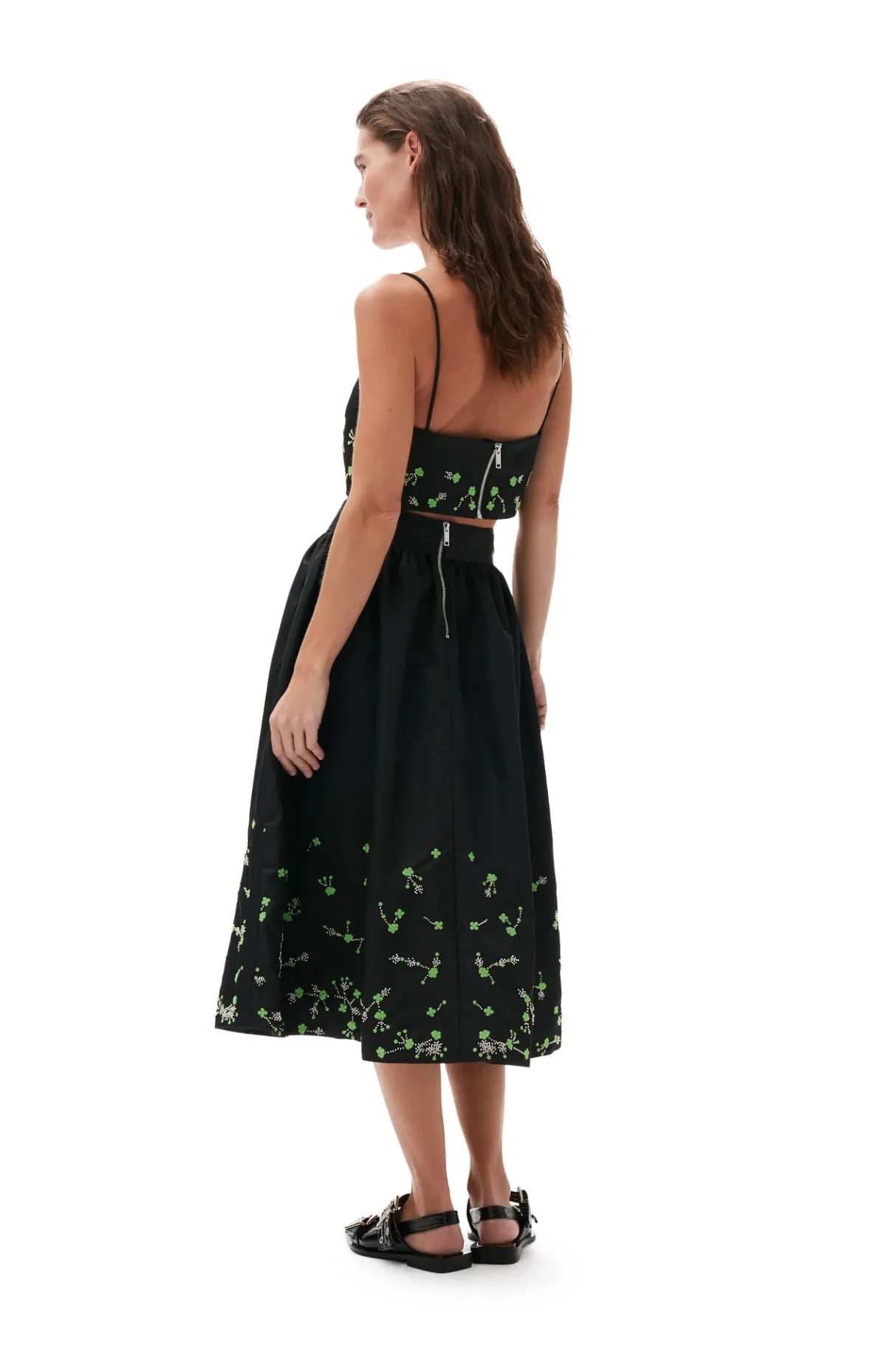 Fashion GANNI Nylon Skirt Black