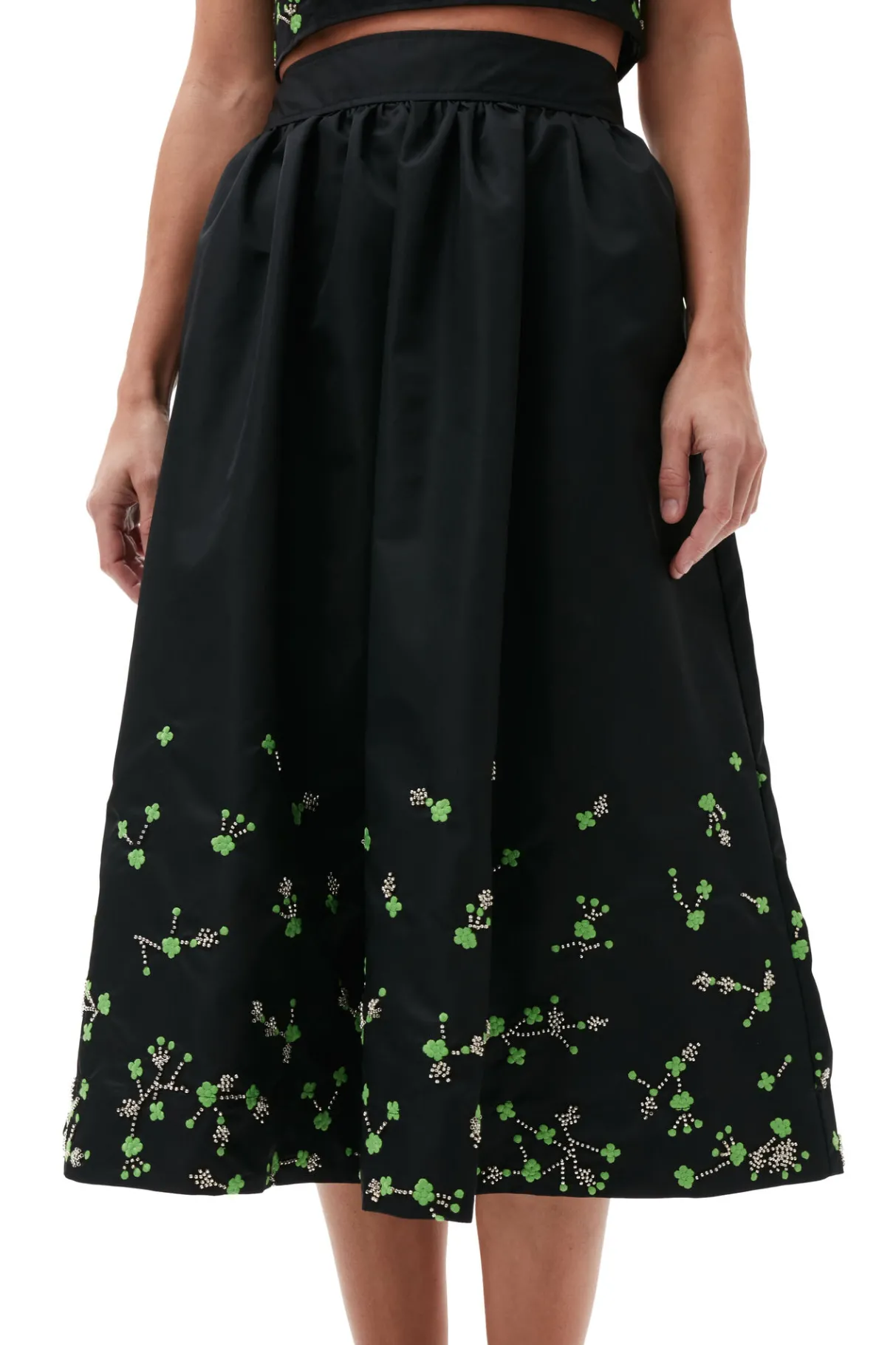 Fashion GANNI Nylon Skirt Black