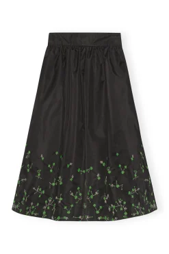 Fashion GANNI Nylon Skirt Black