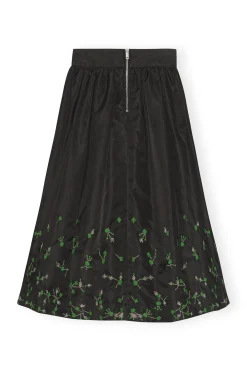 Fashion GANNI Nylon Skirt Black