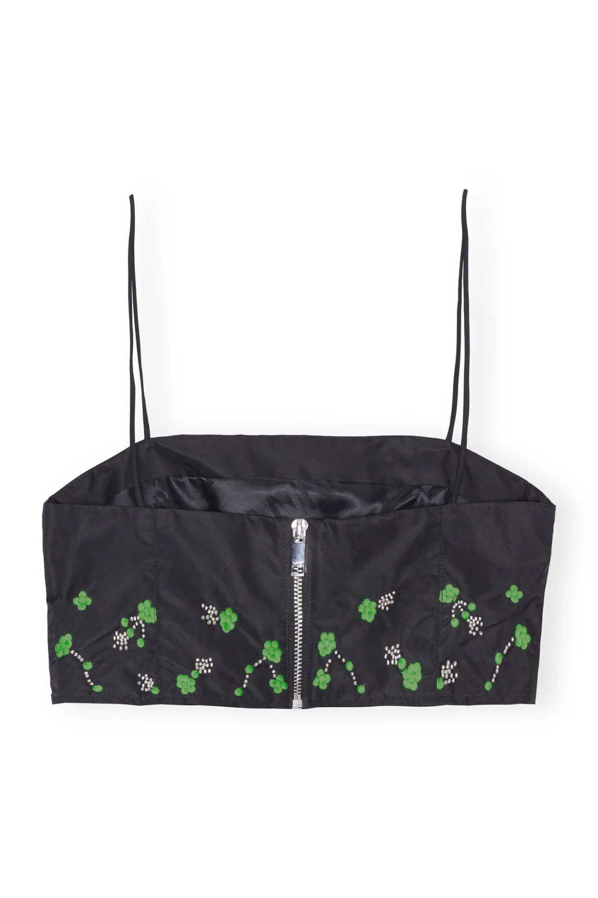 New GANNI Nylon Top Black