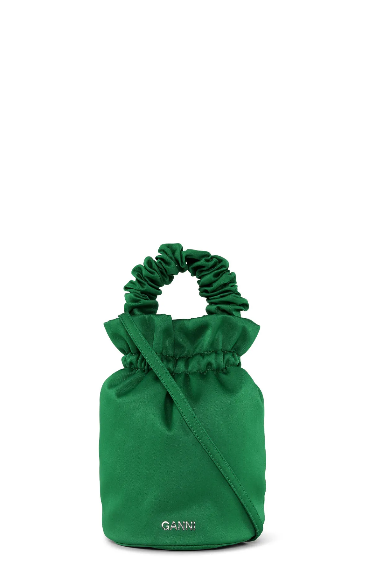 Shop GANNI Occasion Top Handle Bag Kelly Green