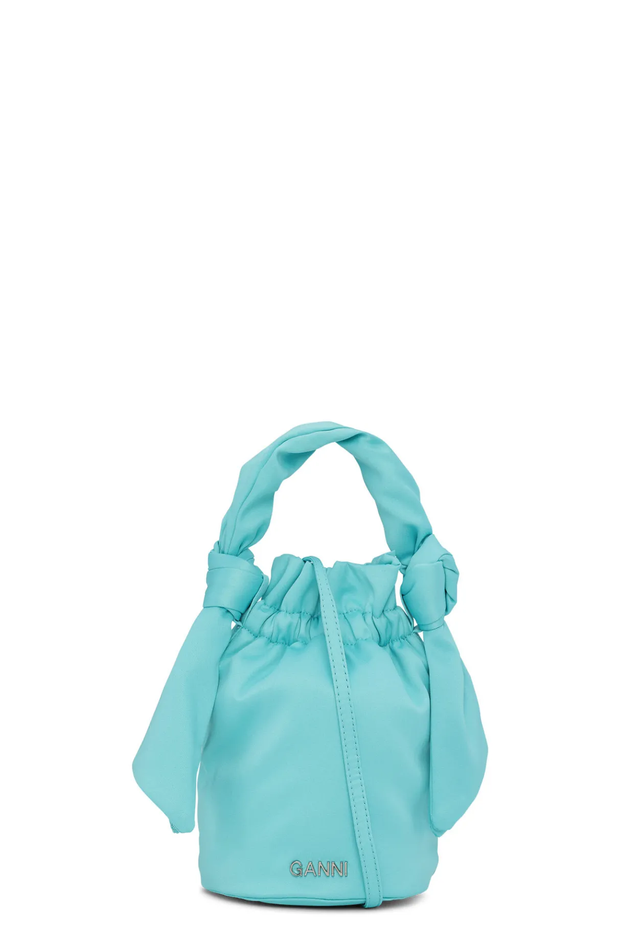 Cheap GANNI Occasion Top Handle Knot Bag Lagoon