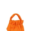 Shop GANNI Occasion Top Handle Knot Bag Vibrant Orange