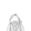 Flash Sale GANNI Occasion Top Handle Knot Bag Silver