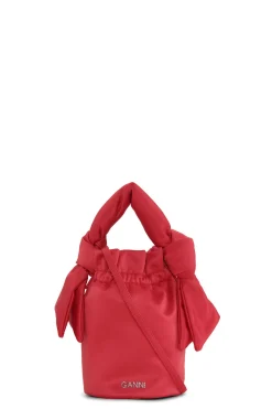 Fashion GANNI Occasion Top Handle Knot Bag Racing Red