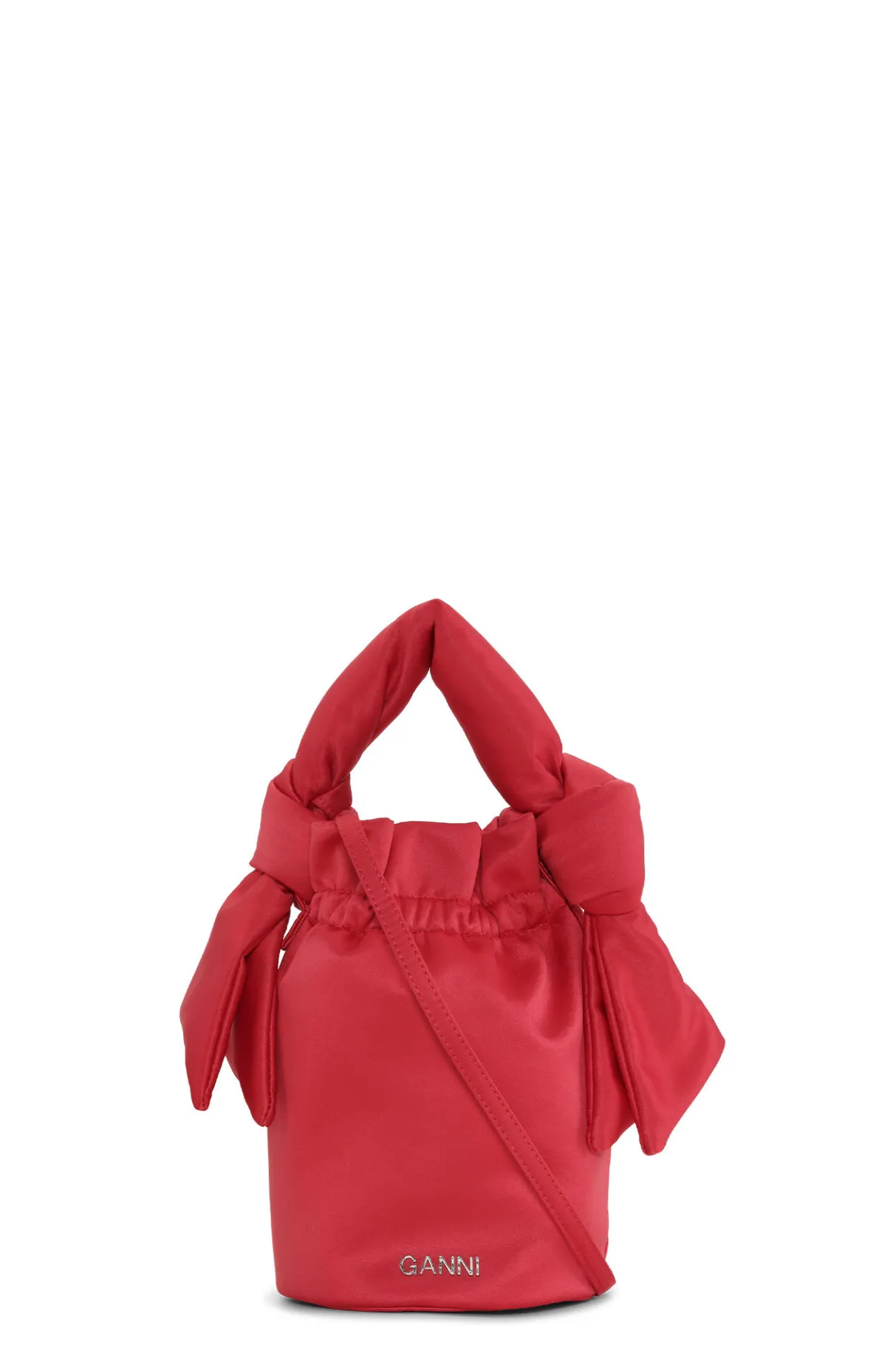 Fashion GANNI Occasion Top Handle Knot Bag Racing Red