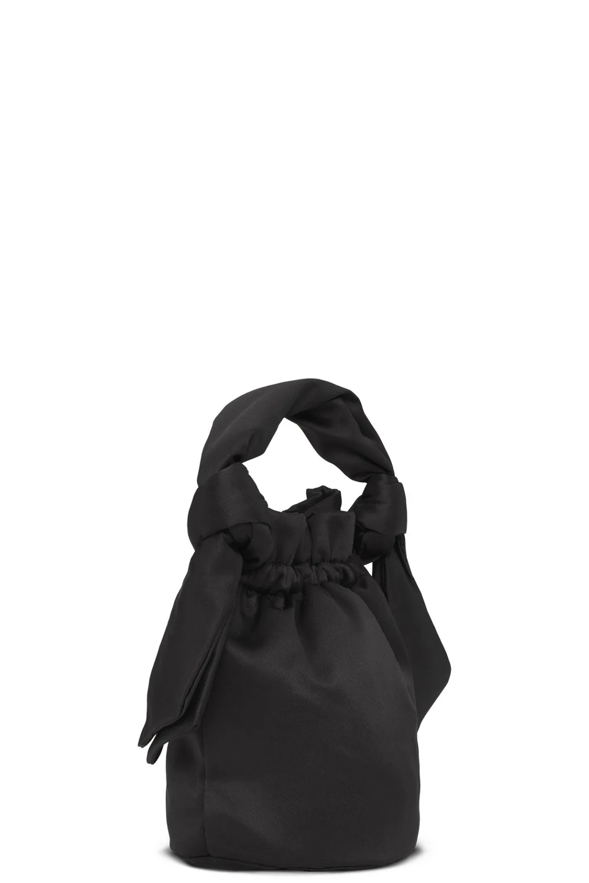 New GANNI Occasion Top Handle Knot Bag Black