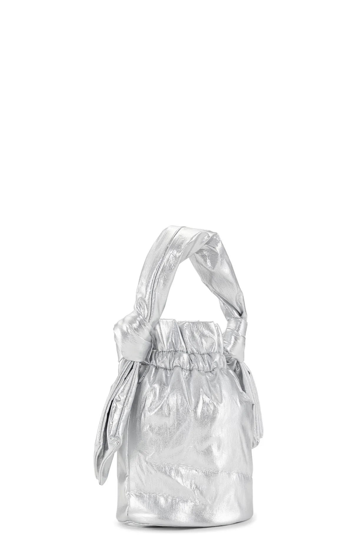 Flash Sale GANNI Occasion Top Handle Knot Bag Silver