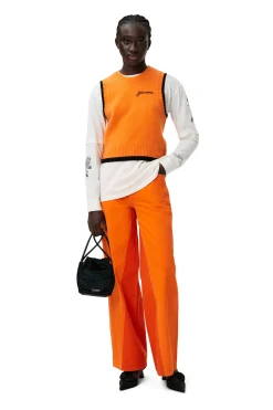 Shop GANNI O-Neck Vest Orangeade