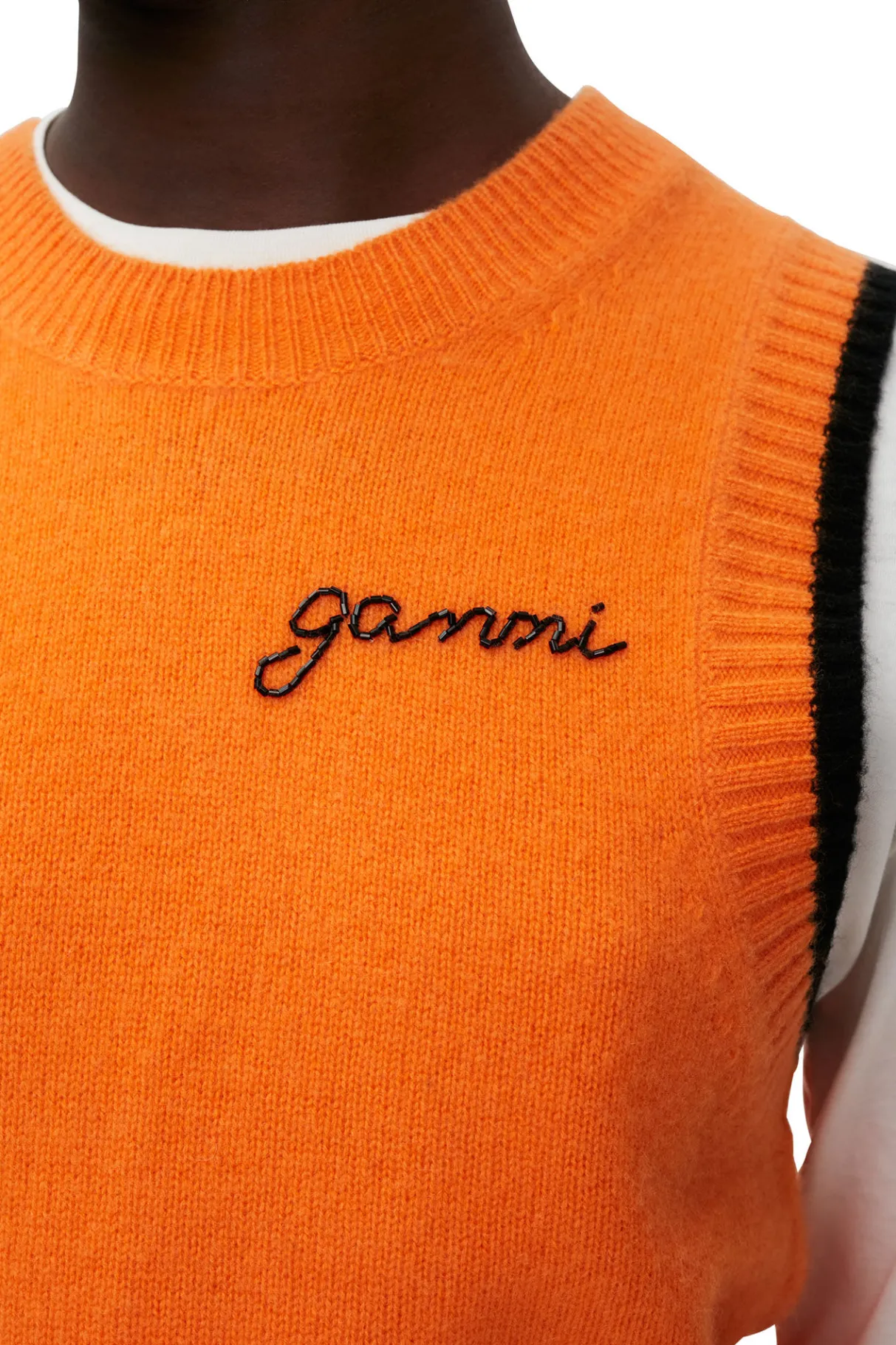 Shop GANNI O-Neck Vest Orangeade
