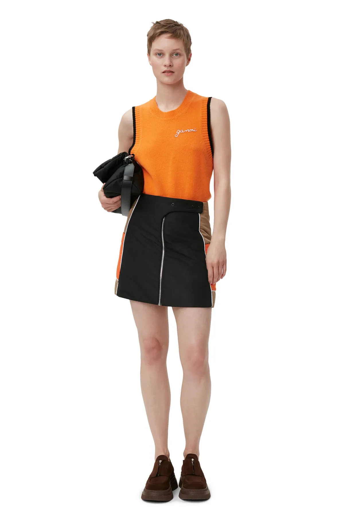 Shop GANNI O-Neck Vest Orangeade