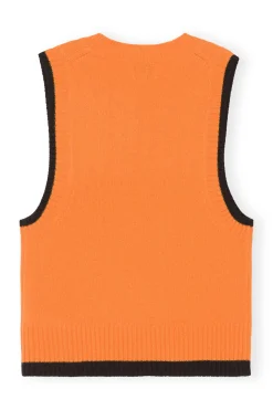 Shop GANNI O-Neck Vest Orangeade