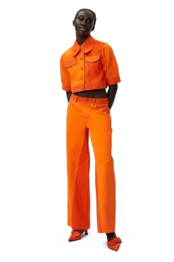 Cheap GANNI Overdyed Jozey Jeans Orangeade