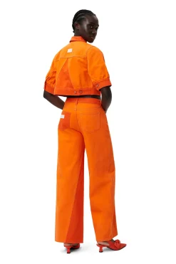 Cheap GANNI Overdyed Jozey Jeans Orangeade