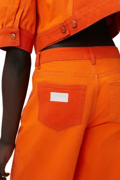Cheap GANNI Overdyed Jozey Jeans Orangeade