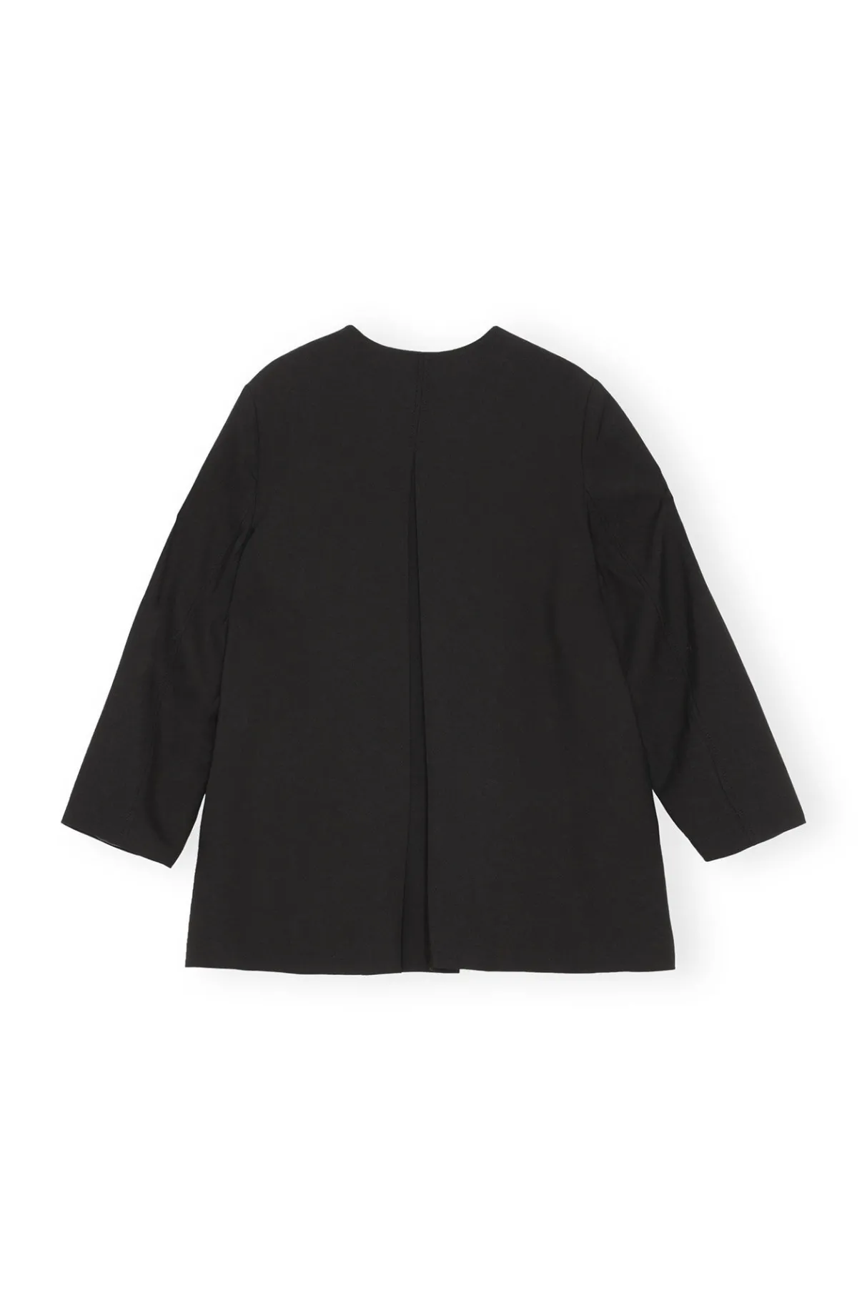 Clearance GANNI Oversized Drapey Melange Blazer Black