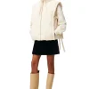 Cheap GANNI Oversized Shiny Puff Vest Buttercream