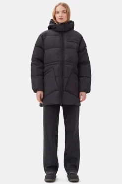 Best Sale GANNI Oversized Tech Puffer Midi Jacket Phantom